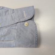 Chemise Ralph Lauren Blake M Bleu Clair Logo Marron Coton manches longues