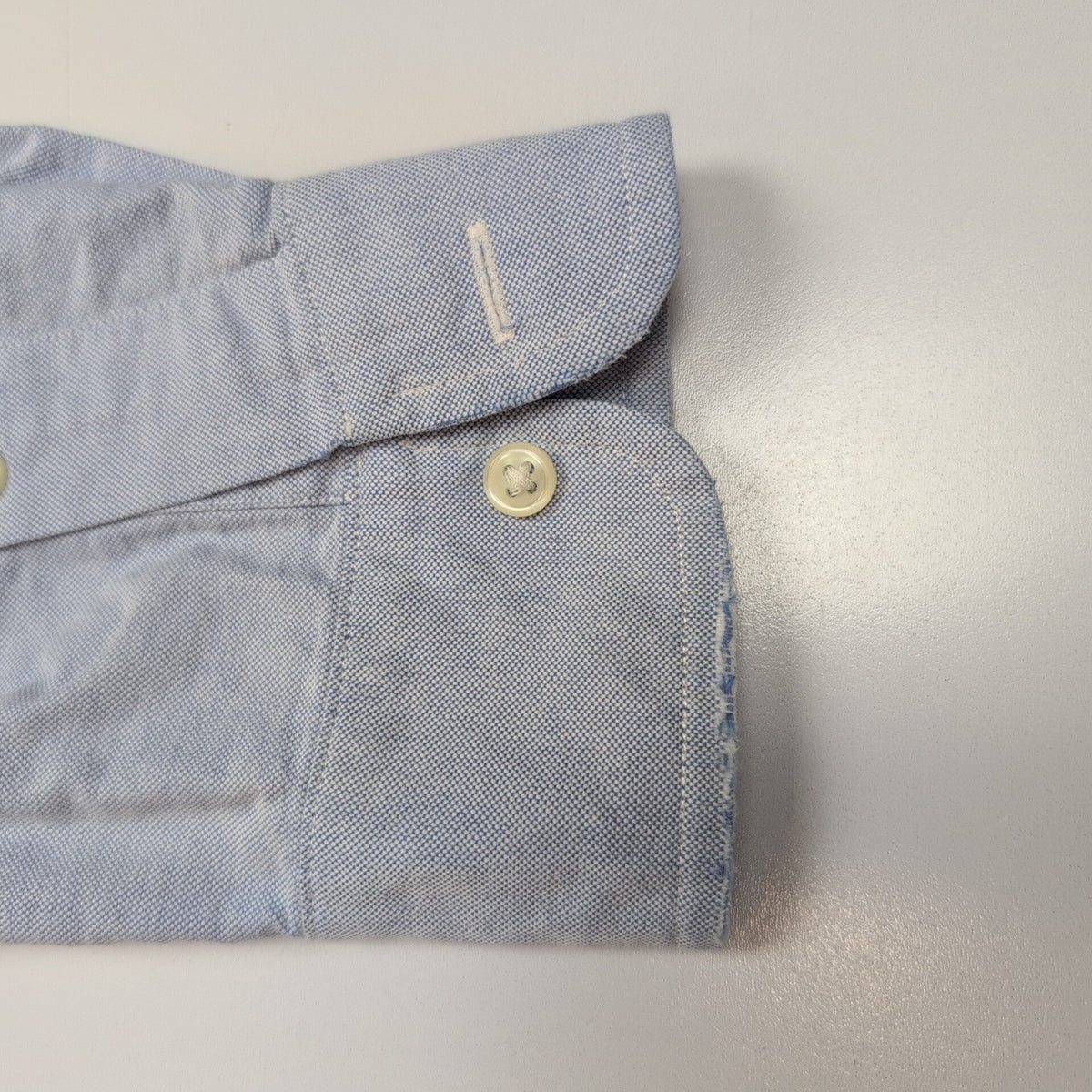 Chemise Ralph Lauren Blake M Bleu Clair Logo Marron Coton manches longues