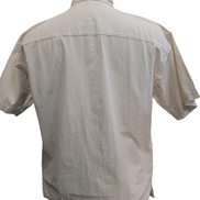 Chemise Hawaïenne Style Safari - Col Officier - Crème / Blanc Cassé - Taille M
