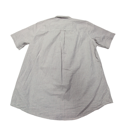 Chemise CHAPS à carreaux rouge et noir manches courtes taille L #157e