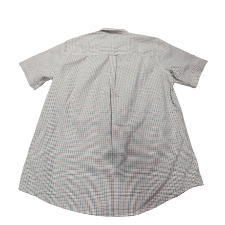 Chemise CHAPS à carreaux rouge et noir manches courtes taille L #157e