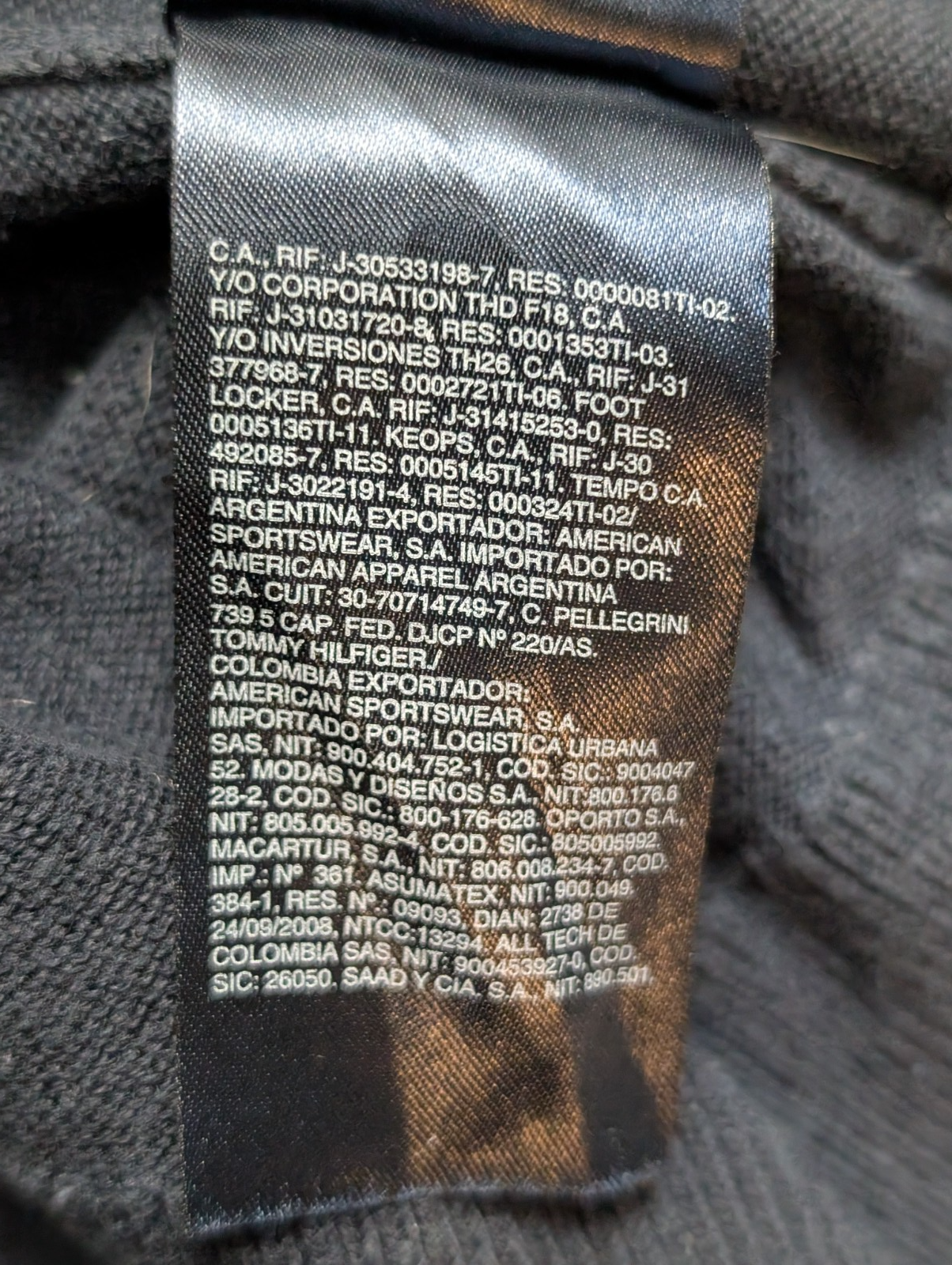 Pull Tommy Hilfiger - Col V - Bleu Marine - Premium Cotton - Taille M