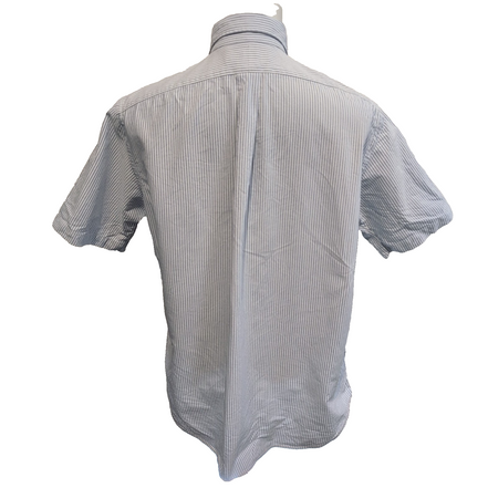 Chemise Ralph Lauren L Classic Fit bleu rayures Oxford manches courtes