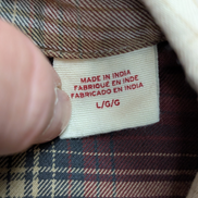 Chemise Levi's Western Carreaux Bordeaux et Crème Manches Longues Taille L