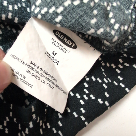 Robe d'été Old Navy Taille M Noire Motif Géométrique 100% Viscose