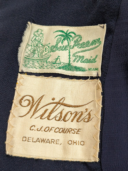 Veste Blazer Wilson's USA bleu marine femme taille S vintage