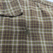 Chemise Patagonia flanelle kaki carreaux coton bio manches courtes S