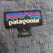 Chemise Patagonia L Bleu Marine Motifs Chanvre Coton Bio Manches Courtes
