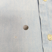 Chemise Ralph Lauren Big Shirt Taille M Bleu Clair Coton Denim Logo Marron