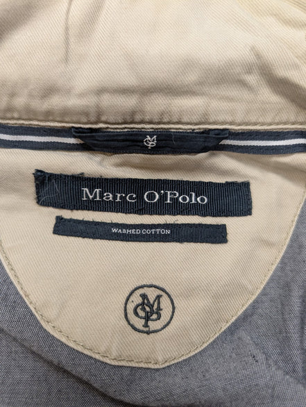 Marc O'Polo Veste Blouson Coton Crème Beige M Capuche Col Field Jacket | 313BSR