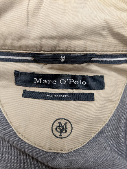 Marc O'Polo Veste Blouson Coton Crème Beige M Capuche Col Field Jacket | 313BSR