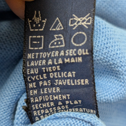 Pull Tommy Hilfiger Femme Manches Courtes Bleu Ciel 100% Coton Taille M