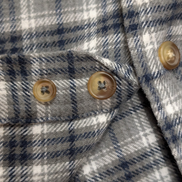 CHAPS Flanelle Grise Bleue XL Logo Brodé TBE VINTAGE 100% Coton | 320S
