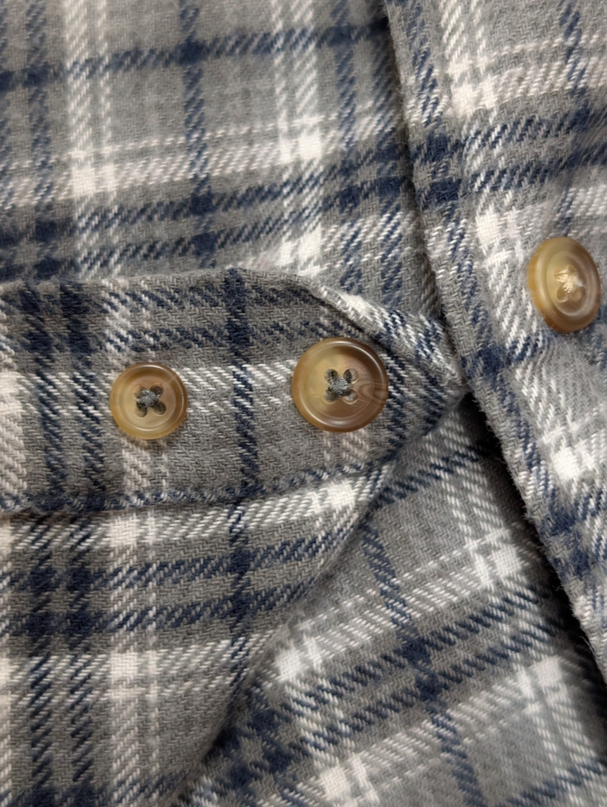 CHAPS Flanelle Grise Bleue XL Logo Brodé TBE VINTAGE 100% Coton | 320S