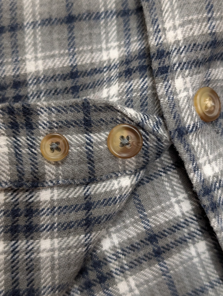 CHAPS Flanelle Grise Bleue XL Logo Brodé TBE VINTAGE 100% Coton | 320S