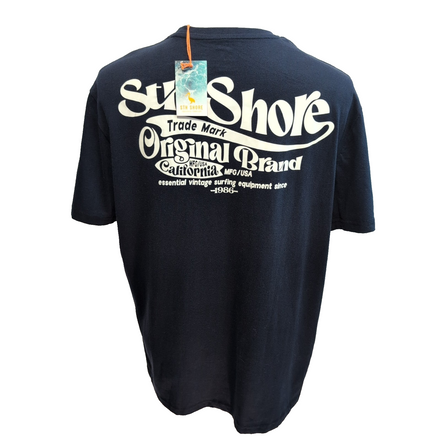 T-shirt STH Shore XL Bleu Marine Logo Surf California 100% Coton Neuf