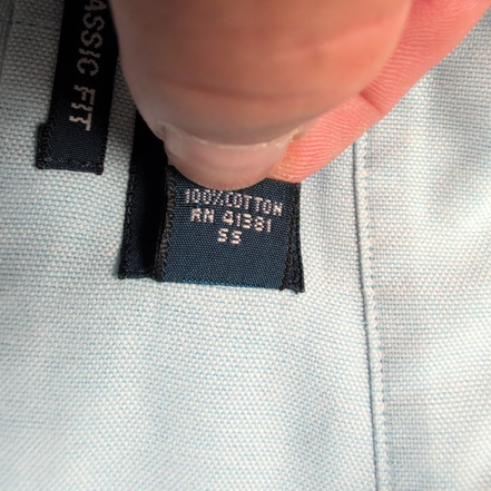 Chemise Ralph Lauren Taille XXL Classic Fit Bleu Ciel Oxford Logo Rose Hong Kong