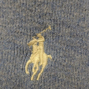 Pull Polo by Ralph Lauren col V bleu gris coton Pima logo taille XL