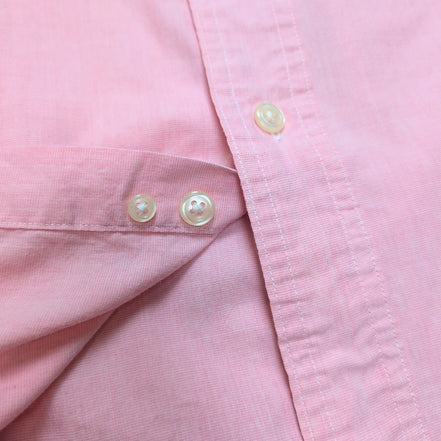 Chemise CHAPS Homme L Rose Pâle Unie Manche Courte Poche