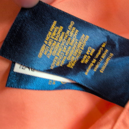 Chemise Polo Ralph Lauren Enfant XL 170/96A Orange Pastel Coton Logo Vert