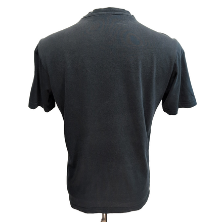 T-shirt Adidas S Noir Logo Graphique 70% Coton Vintage