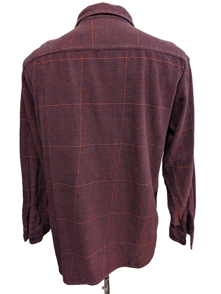 Chemise LEVI'S Relaxed Flanelle Très Épaisse Bordeaux Manches Longues 🔥 - T.L