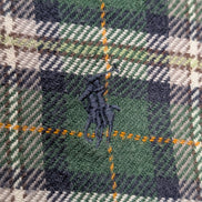 Écharpe Polo Ralph Lauren 100% Coton Carreaux Bleu Jaune Vert