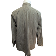 Chemise LL Bean kaki micro carreaux 100% coton 1 poche L