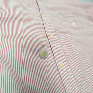 Chemise CHAPS à rayures rouge manches courtes taille XL #110e
