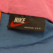 NIKE Veste Long Coupe-Vent Femme XL Rose Bleu Blanc Vintage Neuf | 322BSR