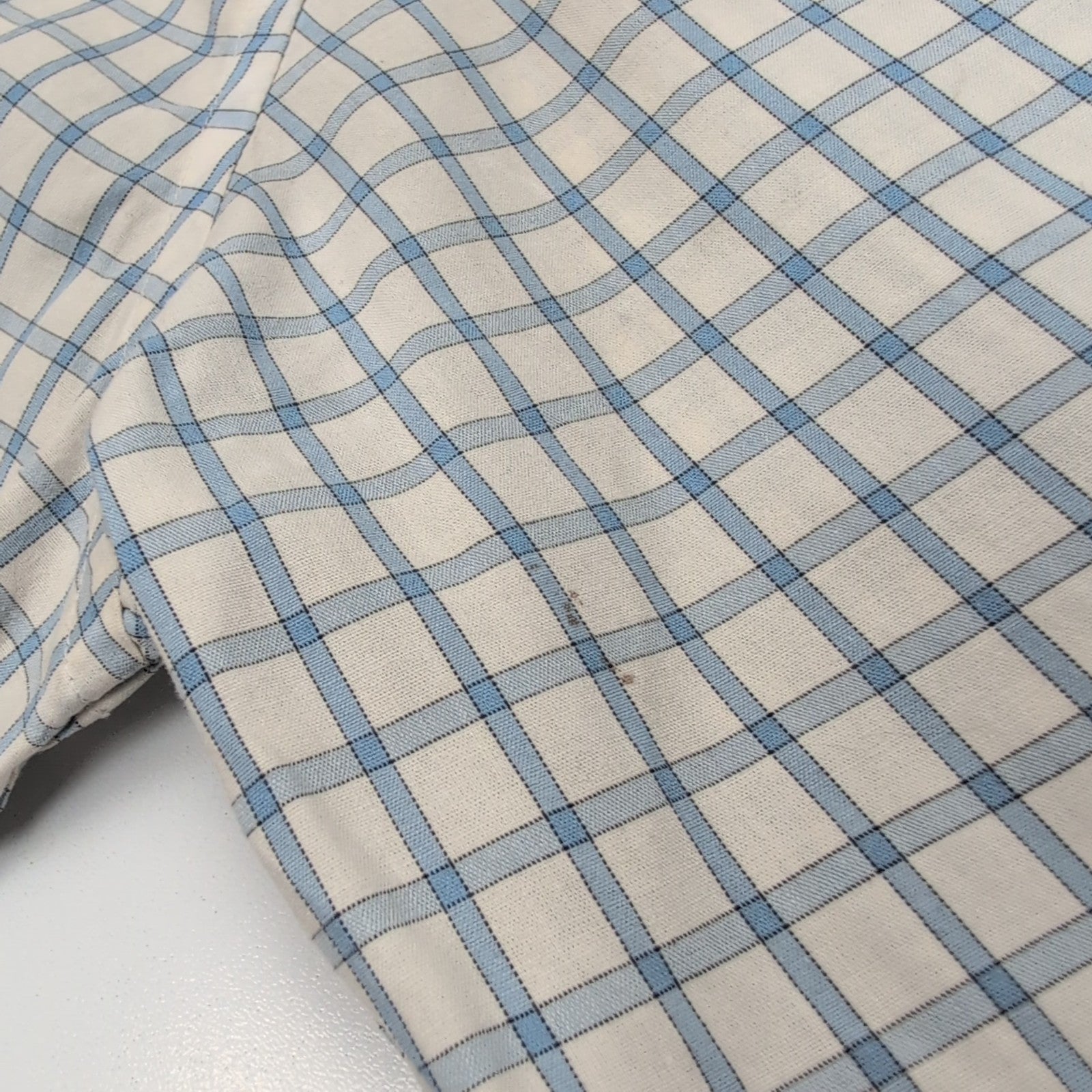 Chemise Nautica carreaux bleu blanc manches longues 1 poche XL