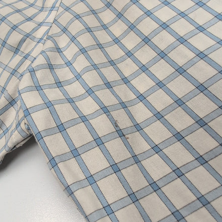 Chemise Nautica carreaux bleu blanc manches longues 1 poche XL