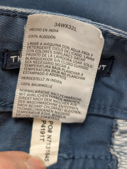 Pantalon NAUTICA 5 Poches Bleu Marine ⚓ Taille W34 L32 Style Jean Très Bon État