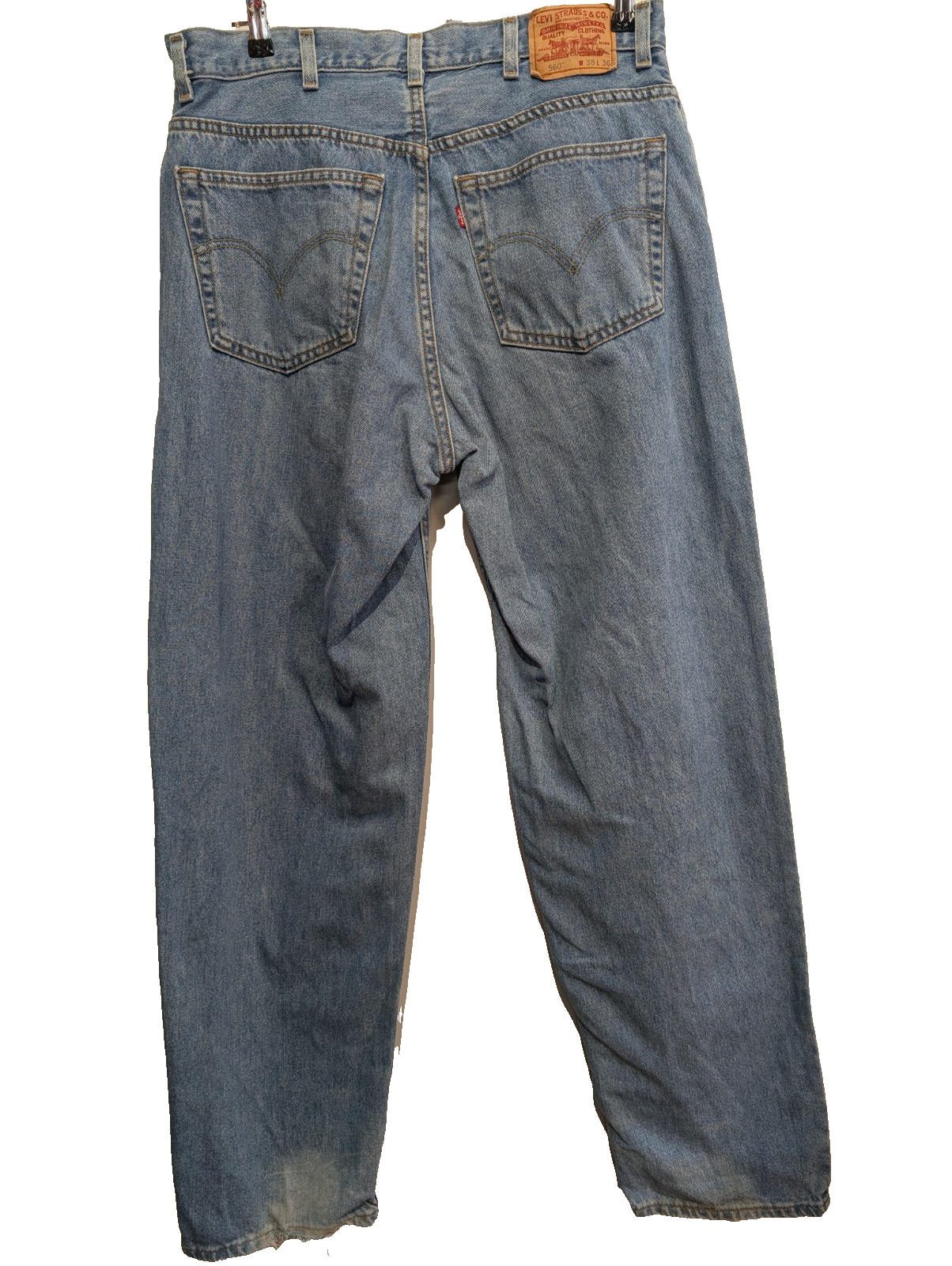 Jean Levi's 560 Comfort Fit Vintage Homme W38 L36 Bleu Denim Ample Long