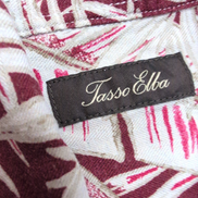 Chemise Hawaïenne Tasso Elba Soie Rayonne Rouge Feuillage L