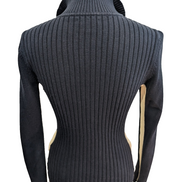 Pull Tommy Hilfiger Femme Rare Col Montant à Pressions - Marine & Blanc M