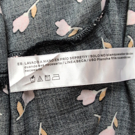 Robe d'été Femme M Noire Fleurie Viscose Bretelles Fines Réglables
