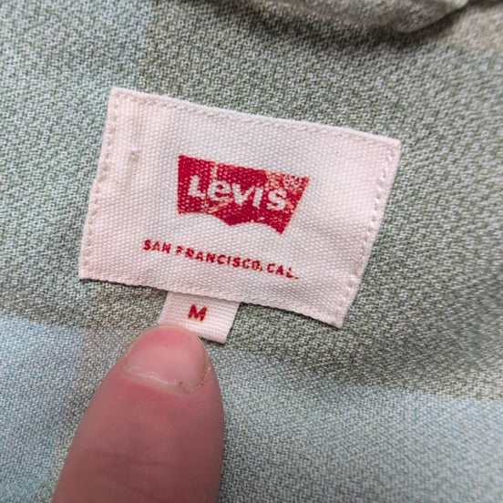 Chemise manches courtes Levi’s verte à carreaux western ranch cowboy  taille M