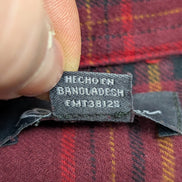 EDDIE BAUER Flanelle Rouge Noir M TBE Classique 100% Coton | 326S