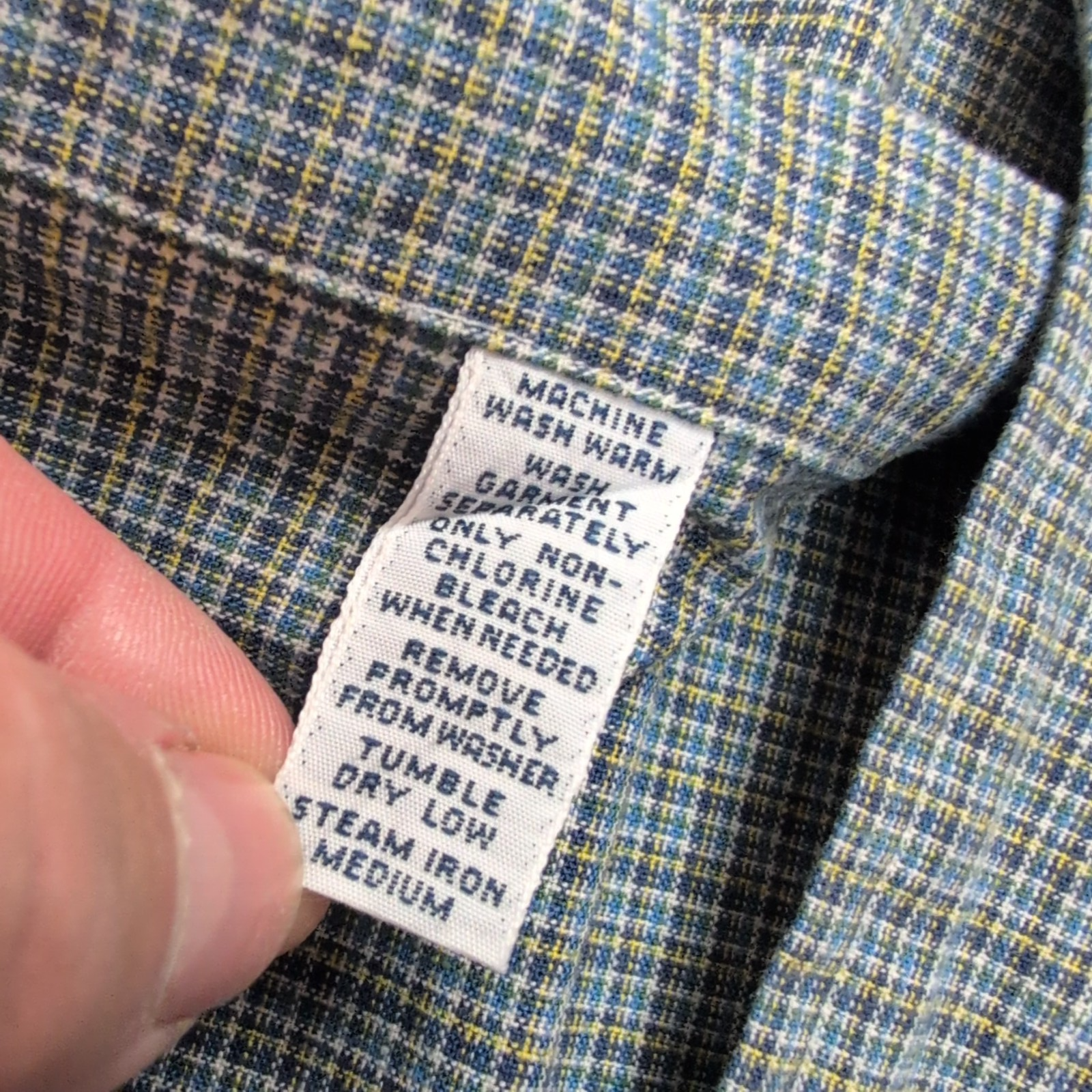 Chemise Polo Ralph Lauren Lowell Sport L Bleu Marine / Gris Carreaux Coton