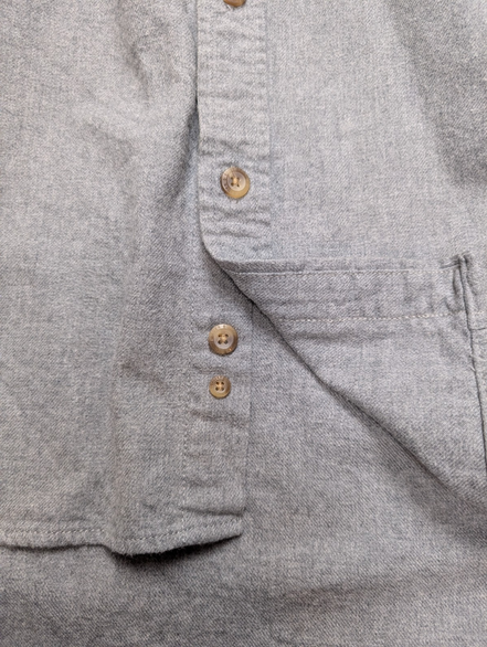 EDDIE BAUER Flanelle Grise XL Classique EE VINTAGE 100% Coton | 323S