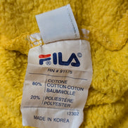 Sweat Fila Vintage 90s - Pull Jaune Éclatant Retro Streetwear - Taille L