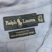 Chemise Ralph Lauren Yarmouth L XL Bleu Pinpoint Oxford Shirt Button Down