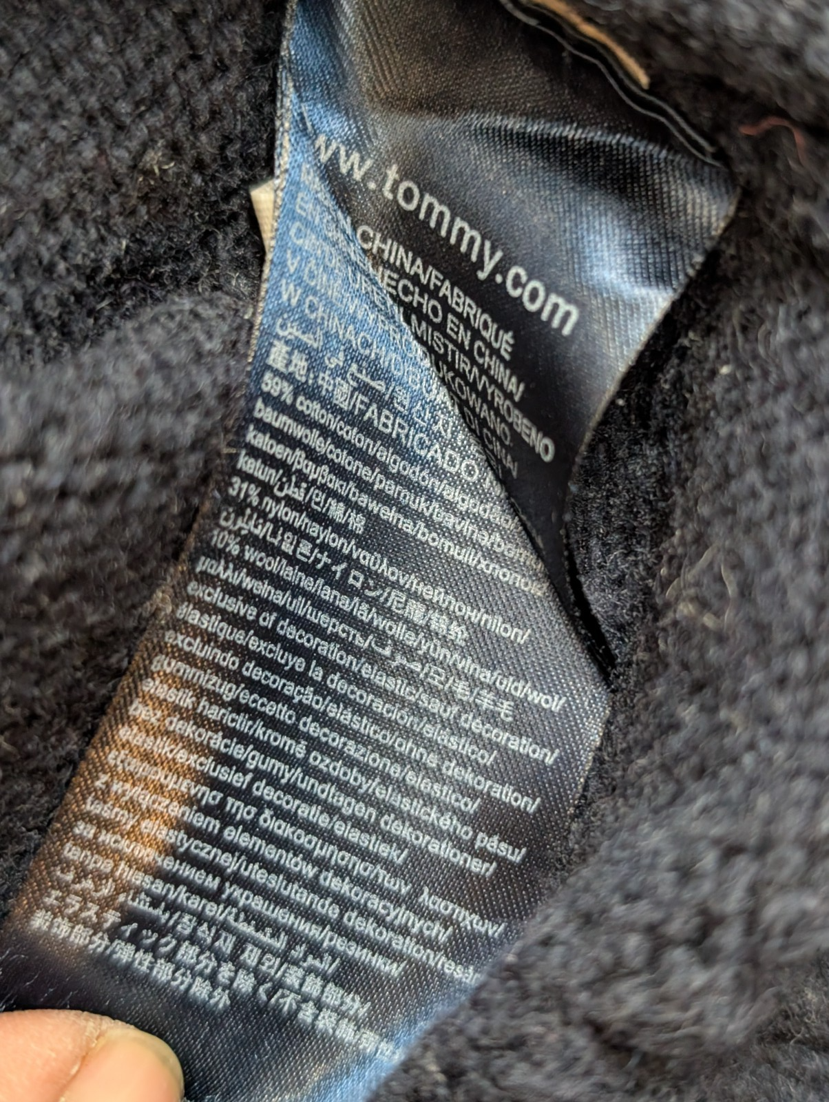 Pull Chaud Tommy Hilfiger Bleu Marine - Grand Logo - Taille S