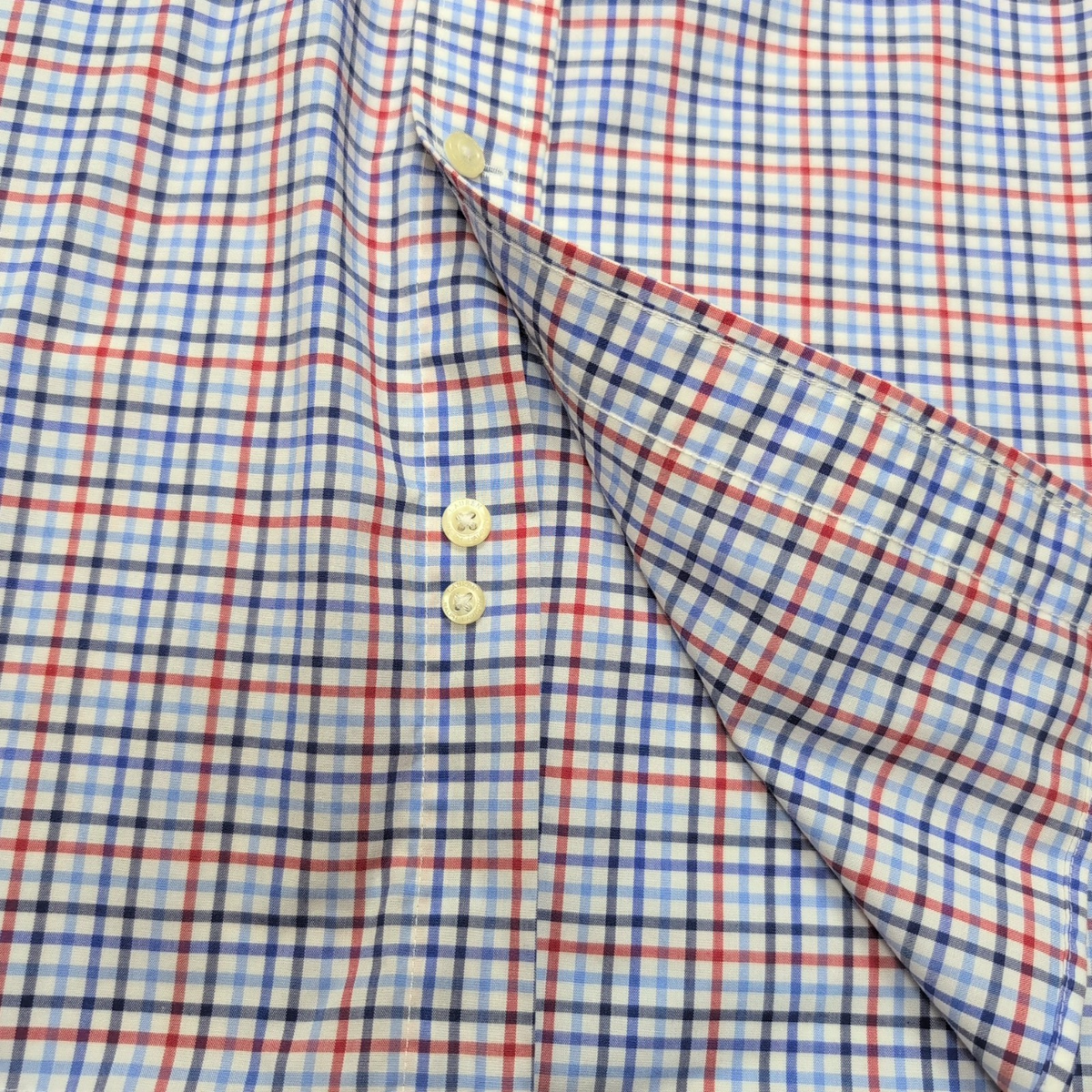 Chemise Lauren Ralph Lauren XXL Bleu Blanc Rouge Carreaux Coton Sans Logo