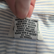 Chemise L.L. Bean à rayures bleues taille L #118e