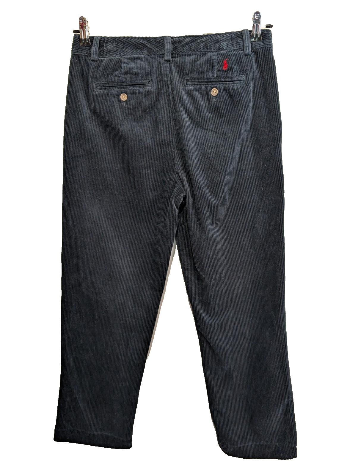 Pantalon Velours côtelé Polo Ralph Lauren W29 L26 Bleu Marine Logo Rouge