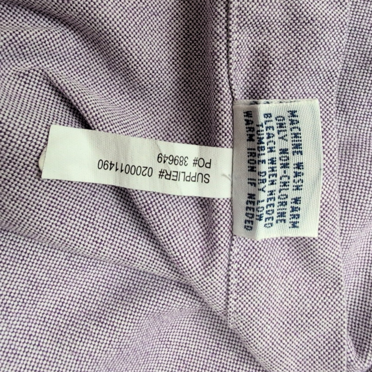 Chemise Ralph Lauren XL Violette Unie Logo Marron Manches Longues