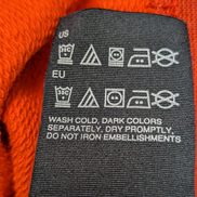 Sweat à Capuche TOMMY HILFIGER Homme XL Orange Vintage Fit Logo Brodé Rare