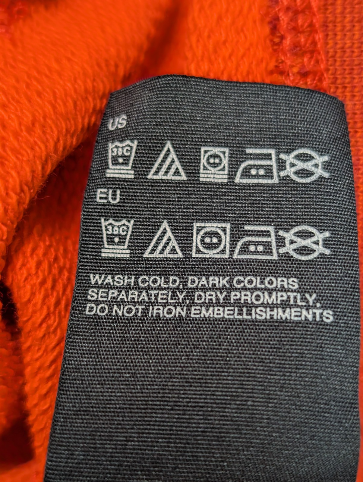 Sweat à Capuche TOMMY HILFIGER Homme XL Orange Vintage Fit Logo Brodé Rare